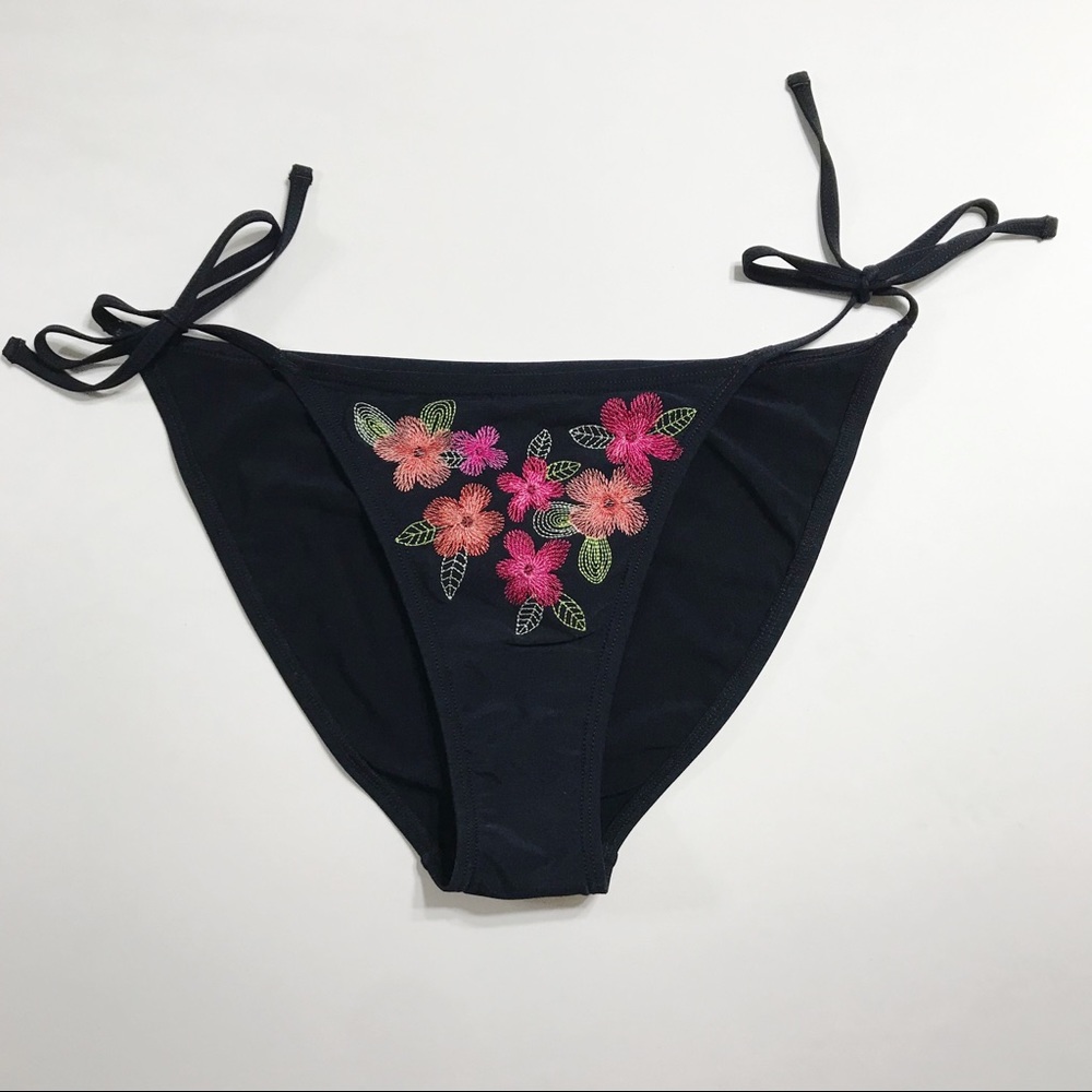 Express Swimwear Floral String Bikini Bottom